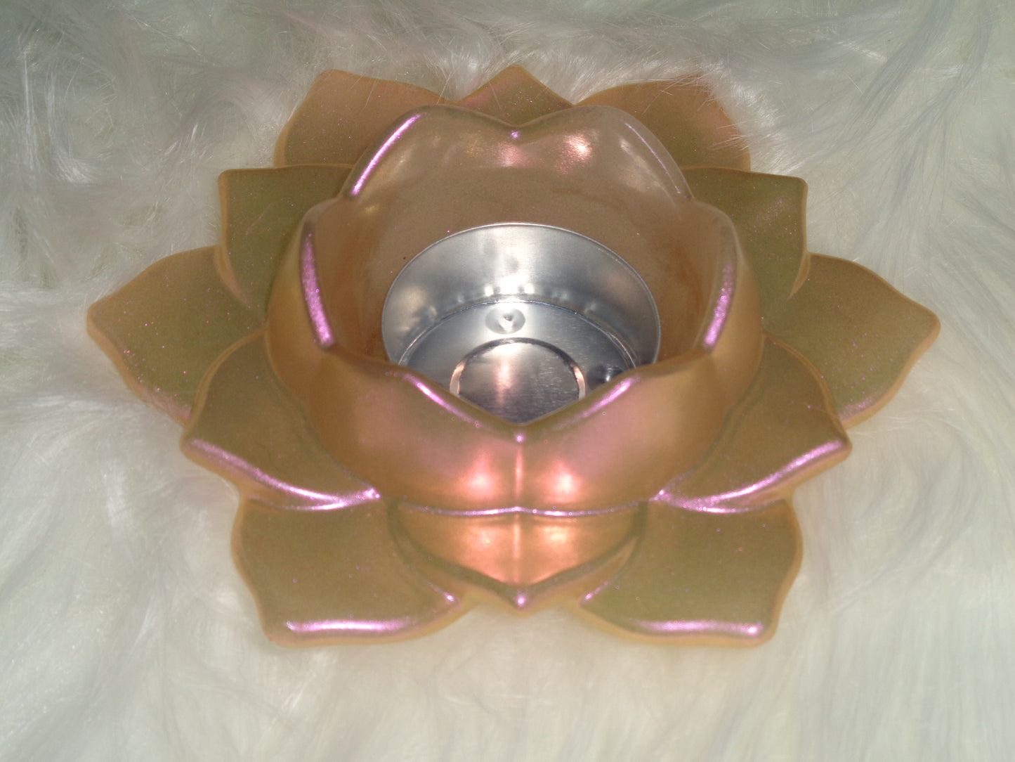 Lotus flower tea light holder